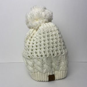 C.C Cream winter hat with Pom Pom